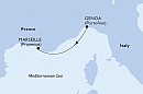 Taliansko, Francúzsko z Janova na lodi MSC Divina ****